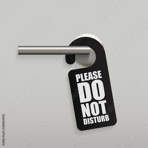 Door hanger mockup with handle. Vector