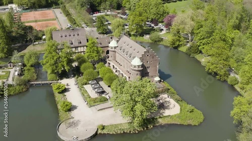 Aerial View Watercastle Gladbeck Germany Sunny Day  photo