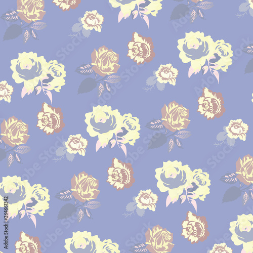 Fashionable pattern in small flowers. Floral background for textiles.