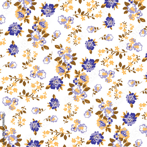 Wallpaper Mural Fashionable pattern in small flowers. Floral background for textiles. Torontodigital.ca