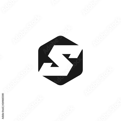 Free Download Initial S With Hexagon Logo Design Inspiration - GFXLoad