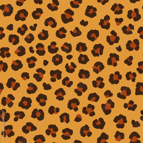 Seamless animalistic pattern, leopard or jaguar skin, safari pattern