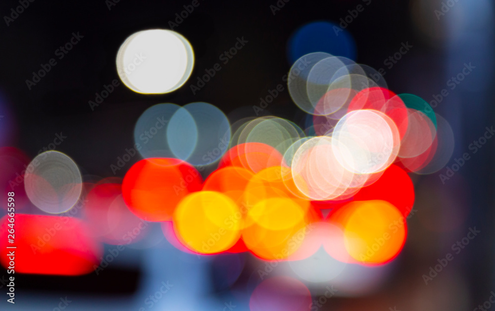 Fototapeta premium Night view bokeh various color background image