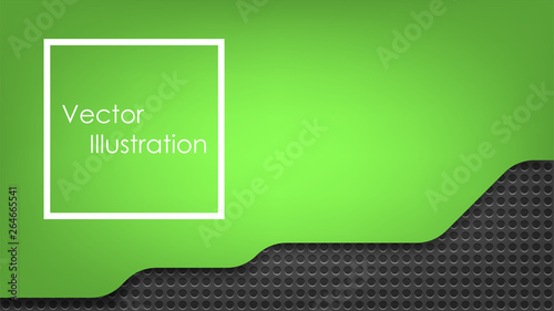 Bright green background with a layered surface, perforated texture, industrial background