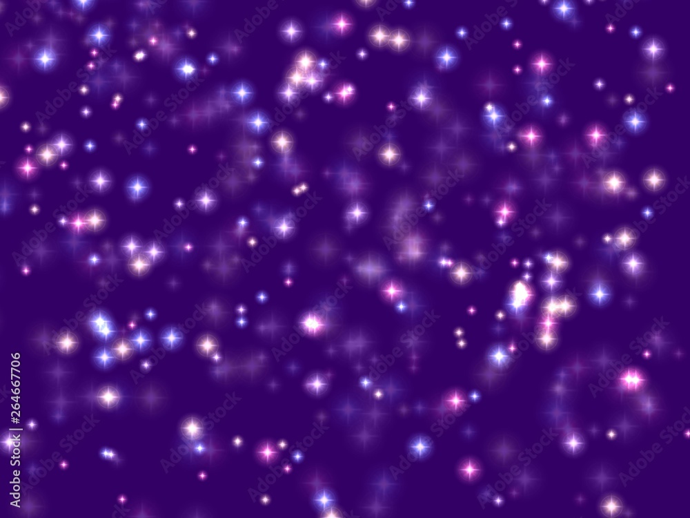 Obraz premium Bright stars on violet texture
