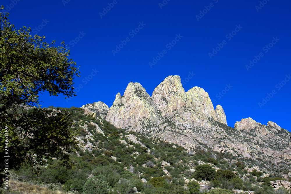 Colorful peaks at Organ Mountains-Desert Peaks National Monument in New Mexico