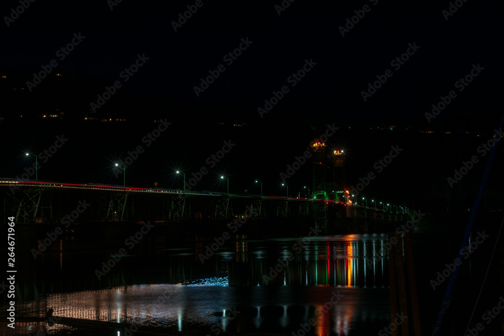 Hood River Bridge at Night
