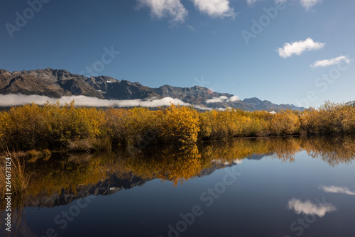 The lake at Glenorchy in New Zealand during Autumn