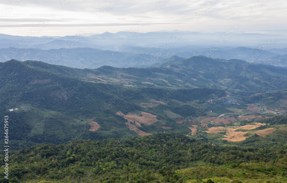 Landscape Phu Langka National Park View Point and Village Phayao Thailand Travel