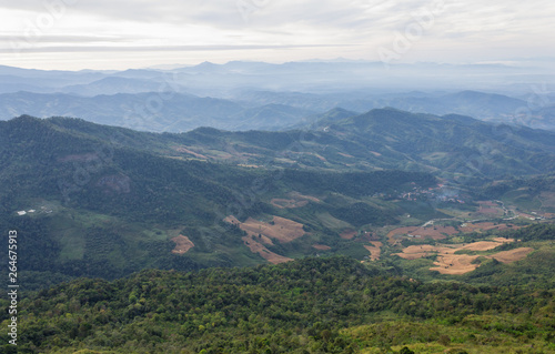 Landscape Phu Langka National Park View Point and Village Phayao Thailand Travel © steafpong