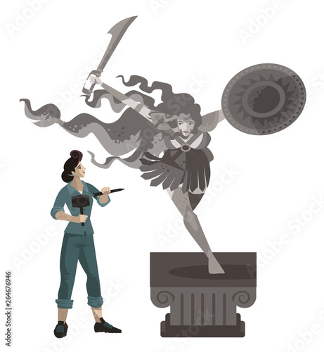 woman female sculptor artist
