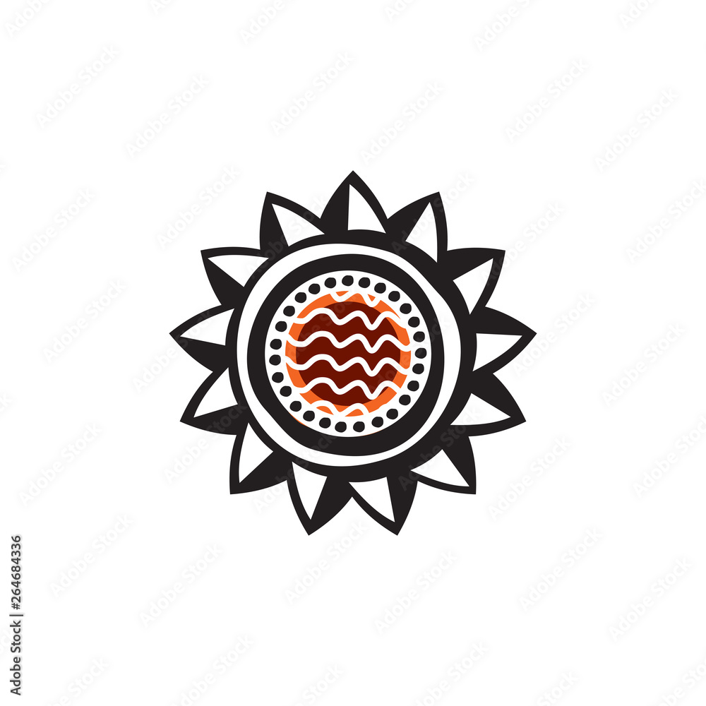 Aboriginal art logo design icon vector template Aboriginal art logo design icon vector template
