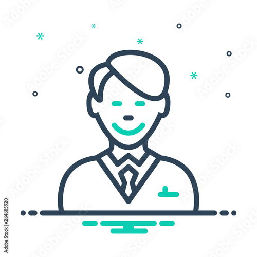 Mix line icon for happy