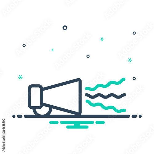 Mix line icon for buzz marketing 