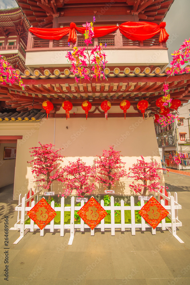Fototapeta premium A buddhist temple in Singapore.