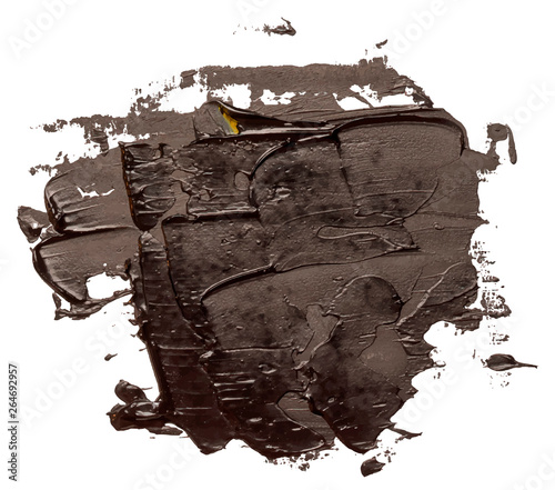 black oil stroke paint isolated on white background EPS10 vector illustration.