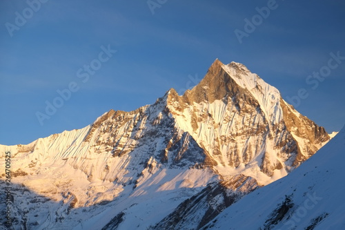 アンナプルナ内院ハイキングの雪山