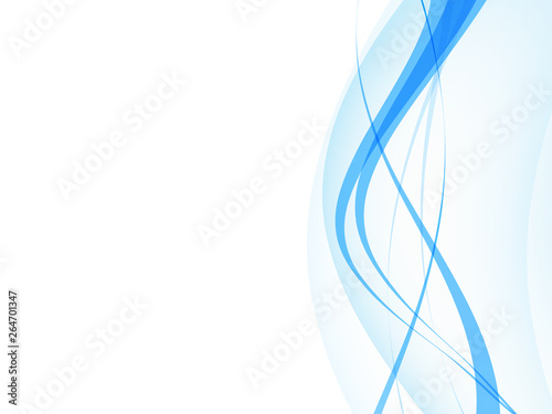曲線的な背景　青