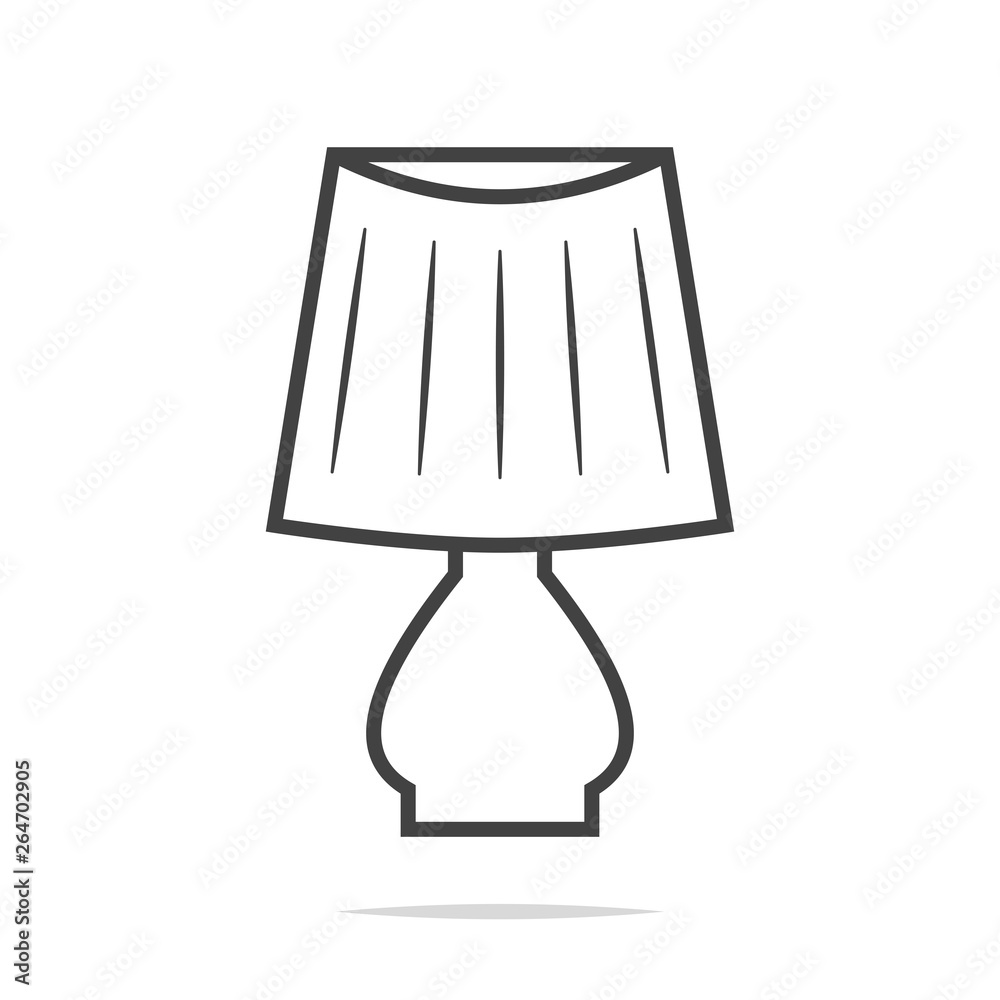 Table lamp icon outline vector Table lamp icon outline vector