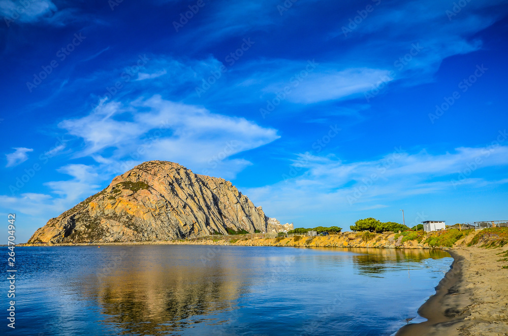 Scenic Morro Rock on Pacific Ocean in San Luis Obispo, California. Scenic Morro Rock on Pacific Ocean in San Luis Obispo, California.