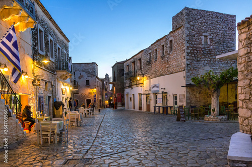 Areopoli Laconia -The traditional village of Mani with the picturesque alleys and the stone built tower houses.Peloponnese photo