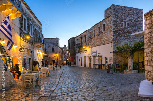Canvastavla Areopoli Laconia -The traditional village of Mani with the picturesque alleys and the stone built tower houses