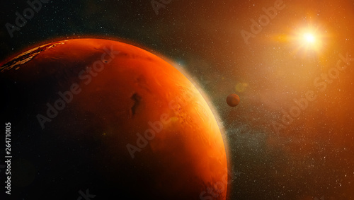 View of the planet Mars from space