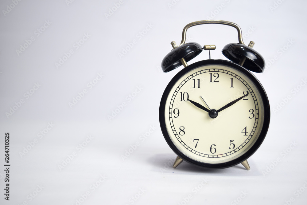 Clock ticking to 10 o'clock isolated on white background Clock ticking to 10 o'clock isolated on white background