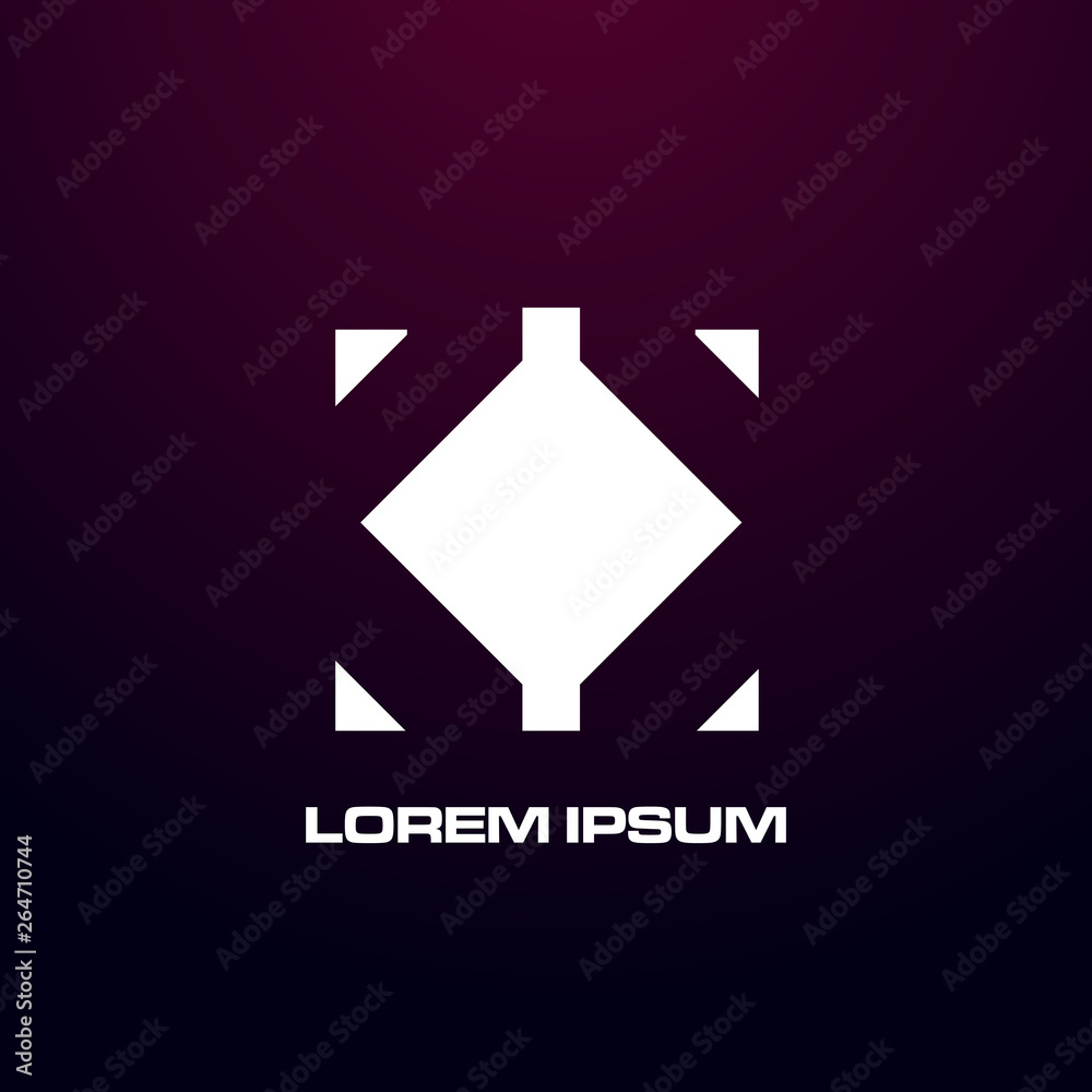 Obraz premium abstract square logo icon for business company