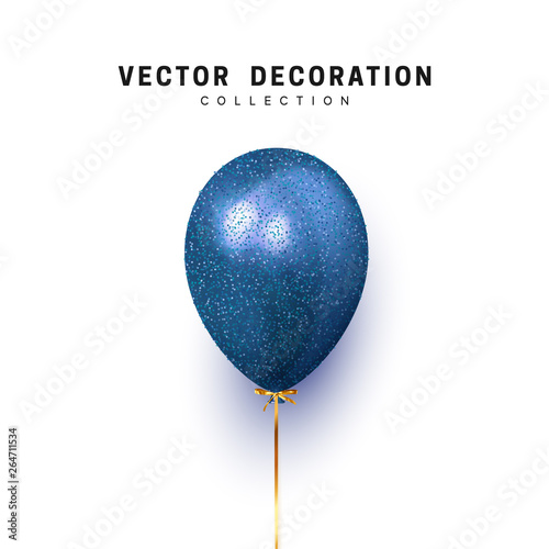 Balloon isolated on white background.