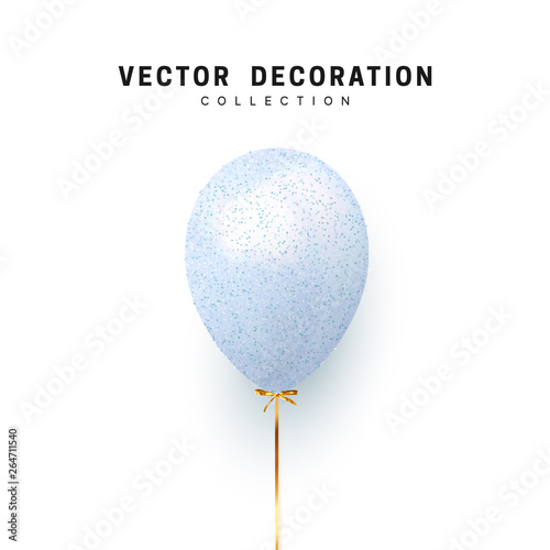 Balloon isolated on white background.