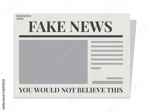 Fake Newspapers template. Isolated Vector Illustration