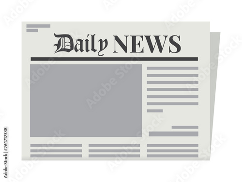 Daily Newspapers template. Isolated Vector Illustration