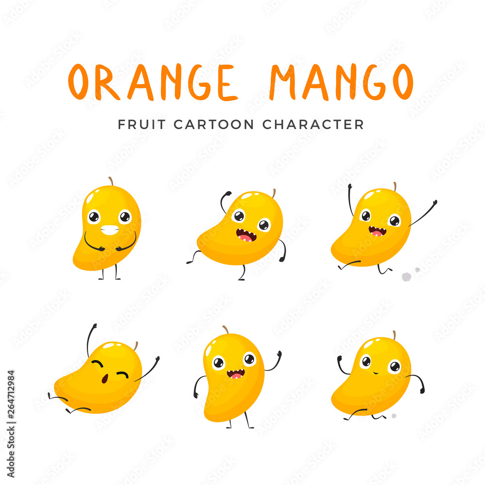The Mango Mascot collection. Vector Illustration The Mango Mascot collection. Vector Illustration