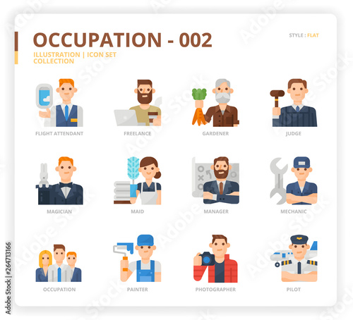 Occupation icon set