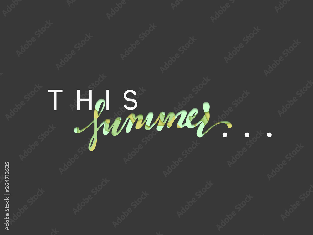 Hello Summer banner lettering background Hello Summer banner lettering background
