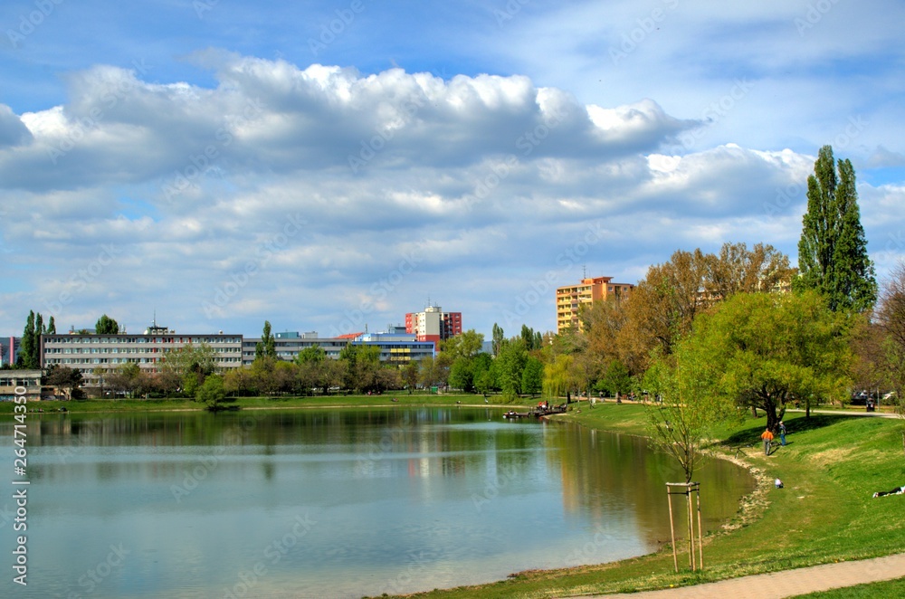 Fototapeta premium Štrkovec Lake in Bratislava Slovakia