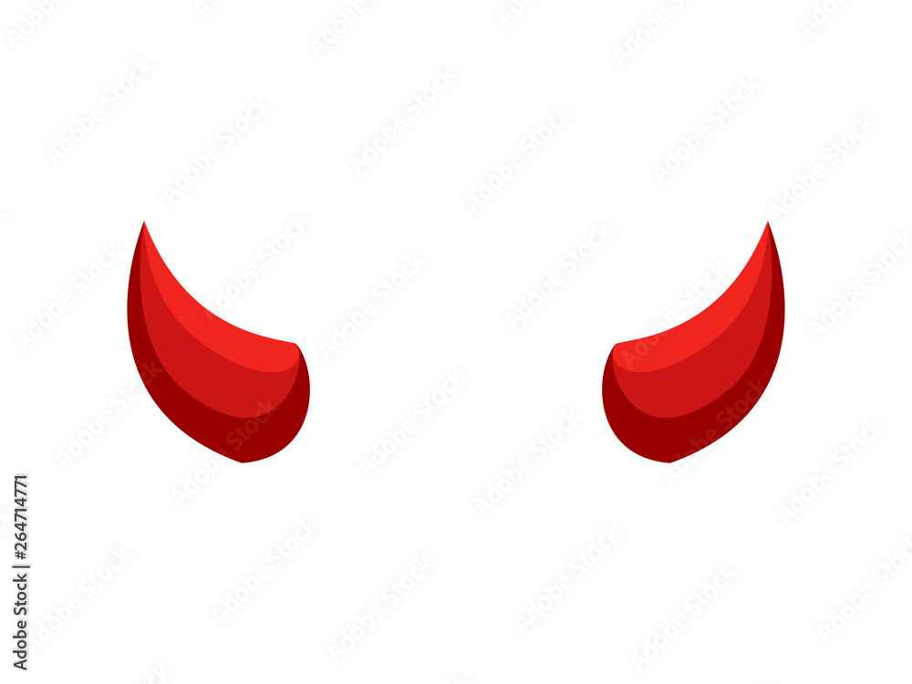 The Red devil horn. Isolated Vector Illustration The Red devil horn. Isolated Vector Illustration
