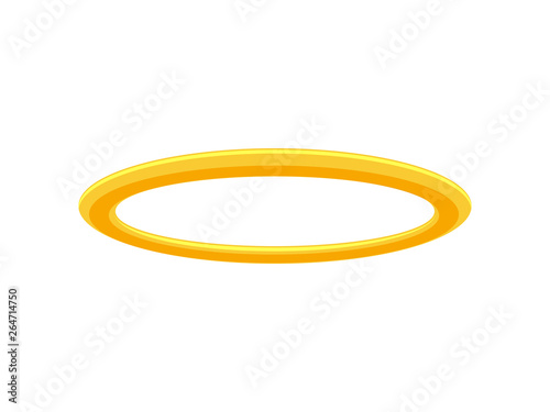 The Golden Halo Angel Ring. Isolated Vector Illustration