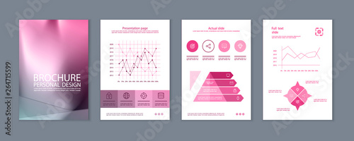 Set of brochures for marketing the promotion goods and services on market