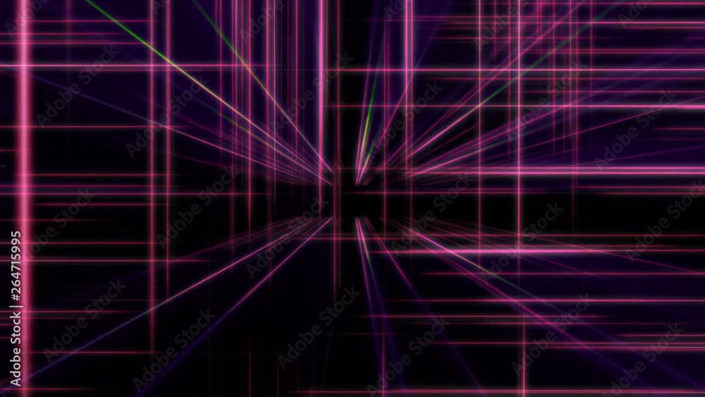 3d line neon cube in space 3d line neon cube in space