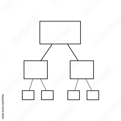 Business structure Vector Line Icon
