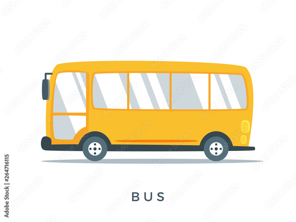 The Yellow School Bus. Isolated Vector Illustration