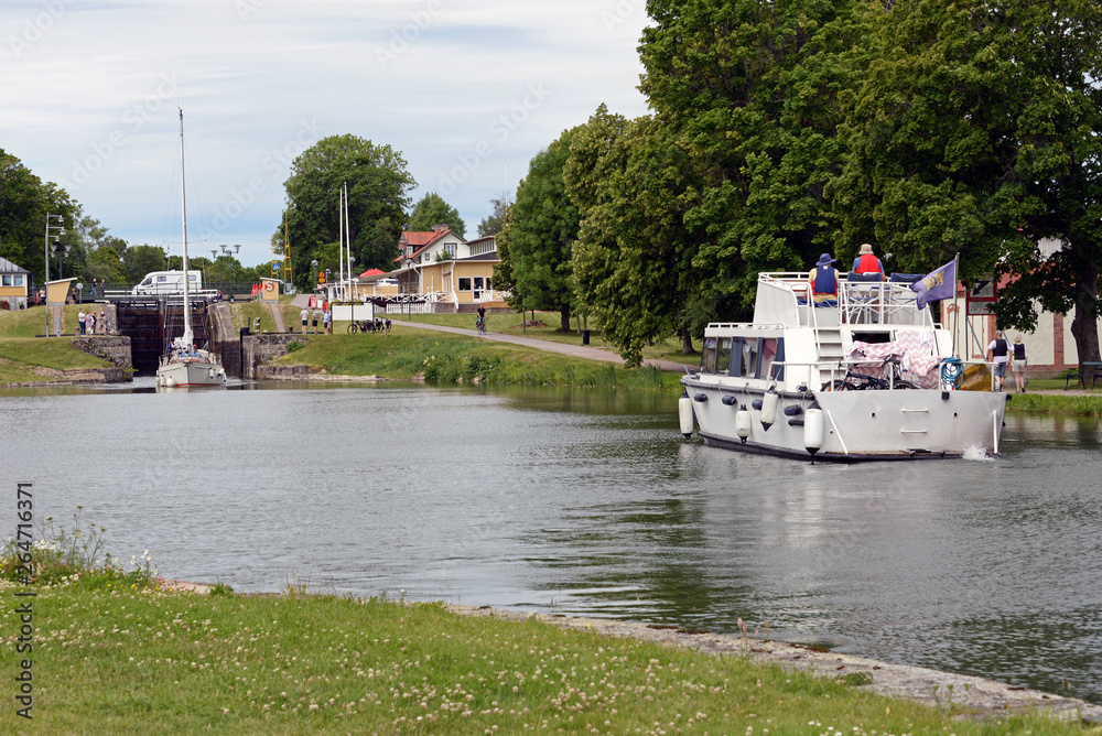Fototapeta premium Bergs Schleuse Carl Johan am Götakanal