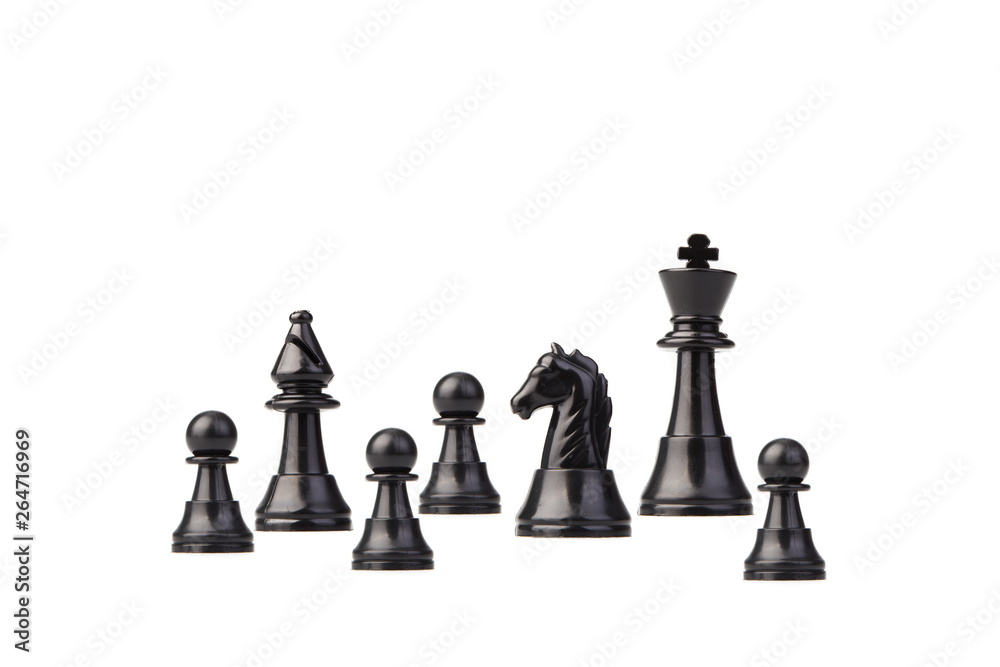 chess pieces isolated on white background chess pieces isolated on white background