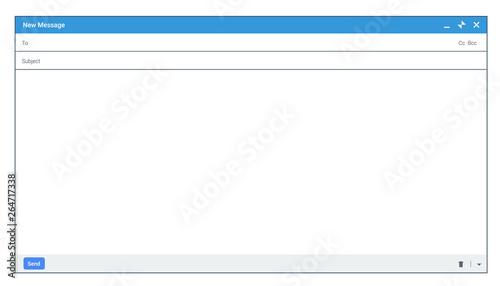 blank email template. Isolated Vector Illustration