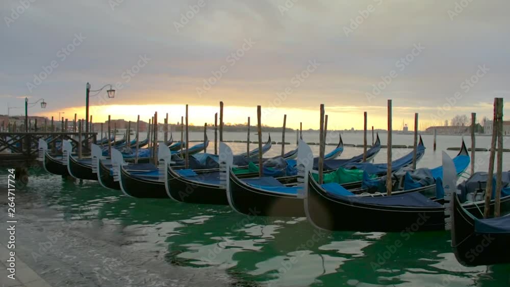 Gondolas moored in Piazza San Marco, Venice, Italy Gondolas moored in Piazza San Marco, Venice, Italy
