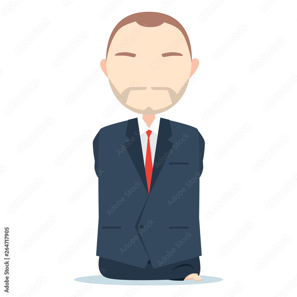 Man Without limbs wearing business suit Man Without limbs wearing business suit
