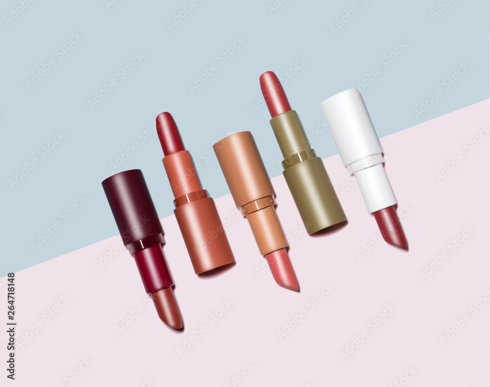 Obraz premium set of red lipsticks