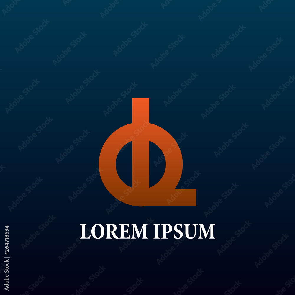 Obraz premium initial letter logo icon for business company